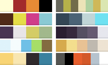 Examples of popular colour schemes 2010-2011