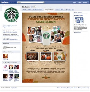 Facebook Starbucks Page