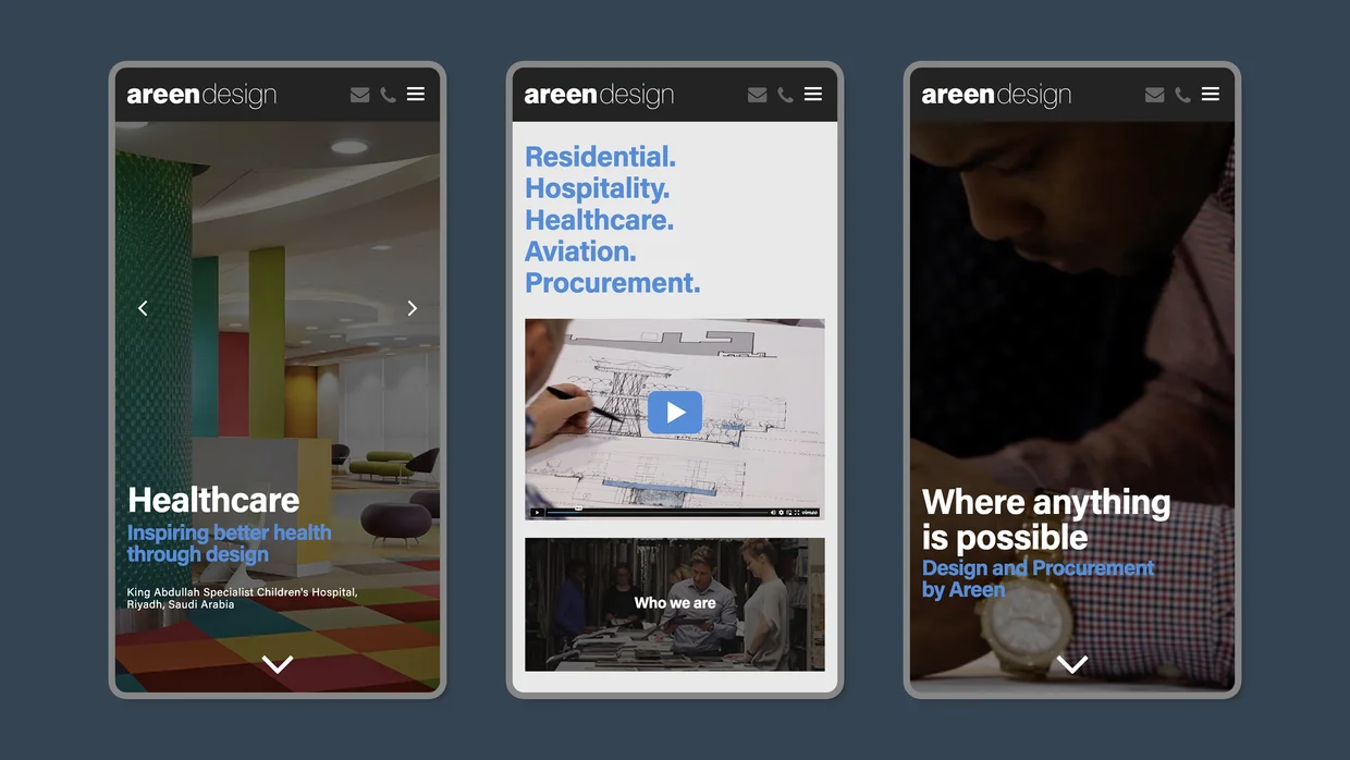 Areen Design website and digital marketing