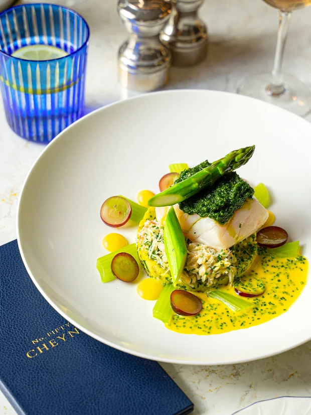 A photograph of the dining experience at Fifty Cheyne