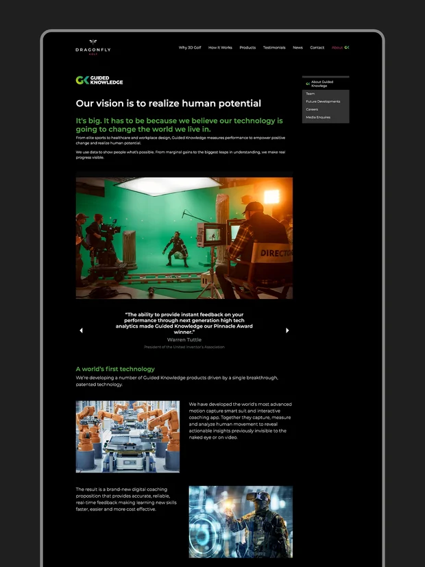 Example of our marketing work for Guided Knowledge