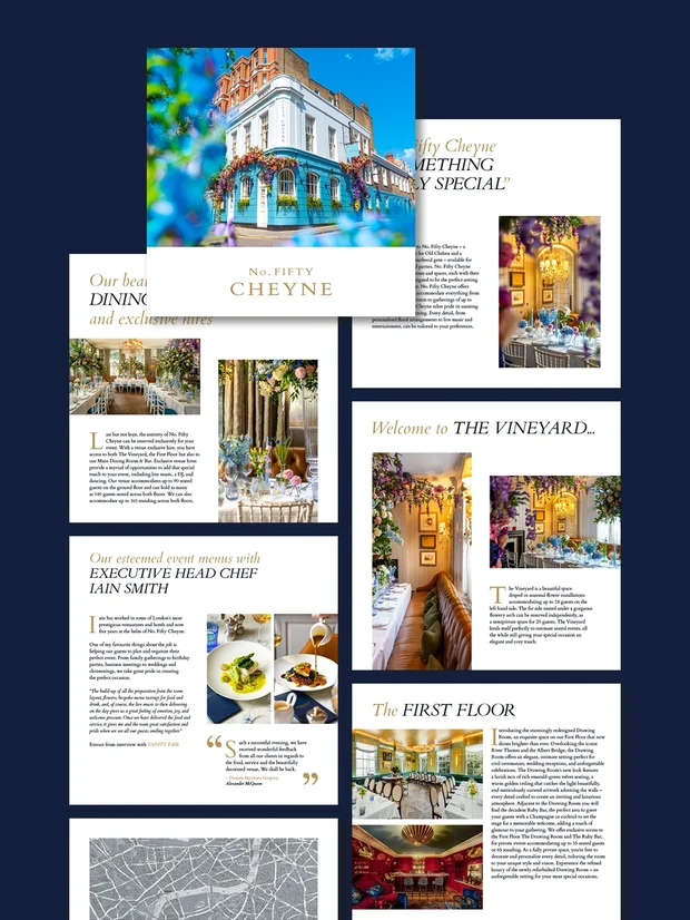 Examples of our digital marketing for Fifty Cheyne