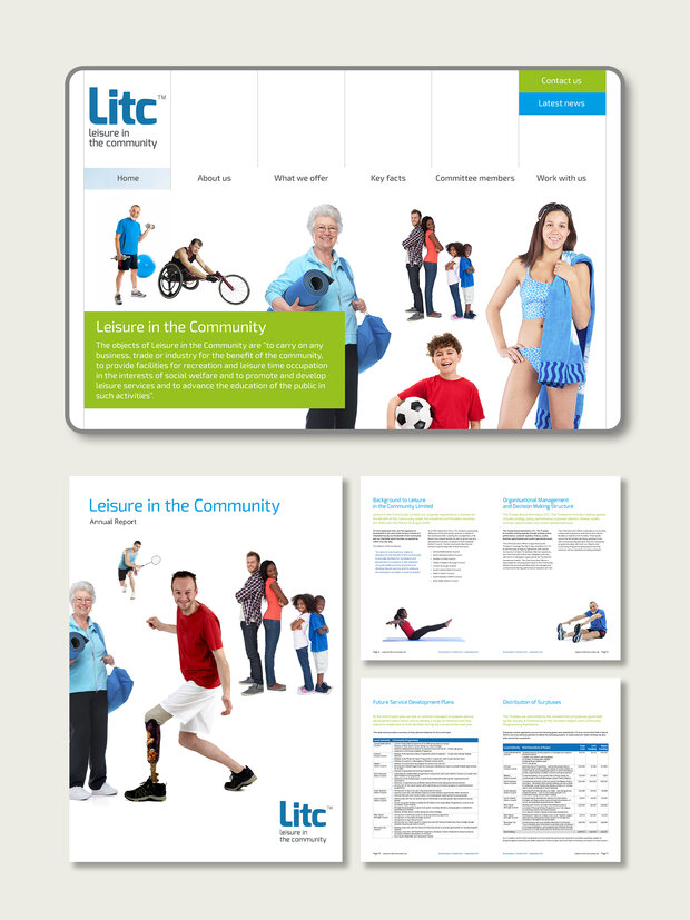 Images of the LITC website and annual report