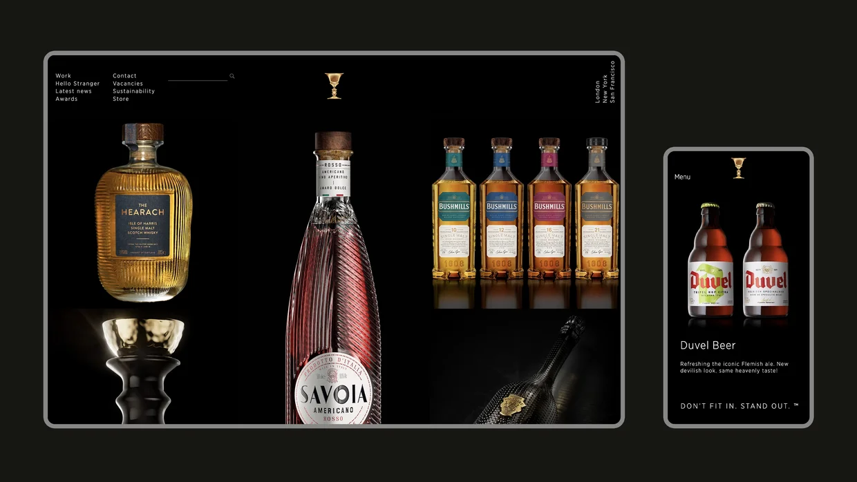 Stranger & Stranger packaging agency website
