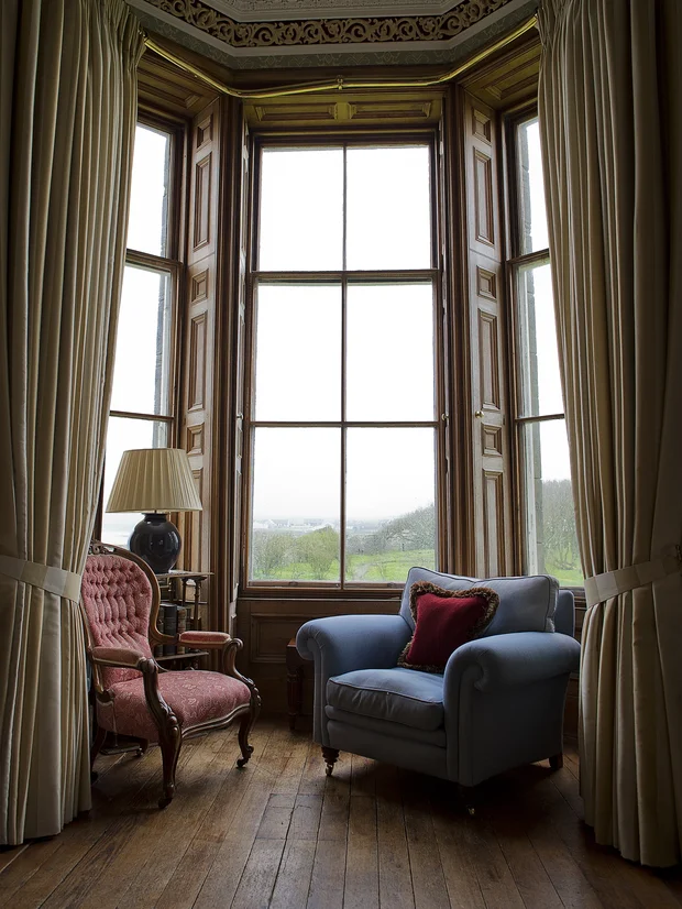 Looking through stately home windows