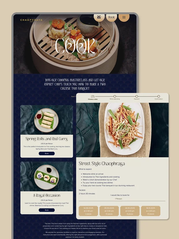 Chaophraya website design