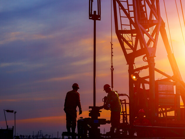 Oil rig workers