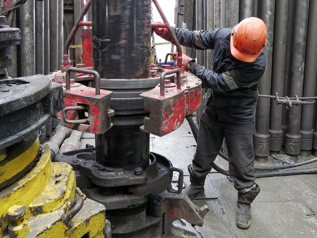 Oil rig workers