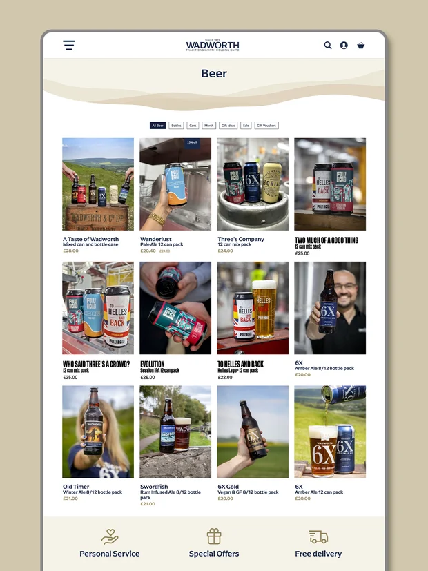Wadworth website design