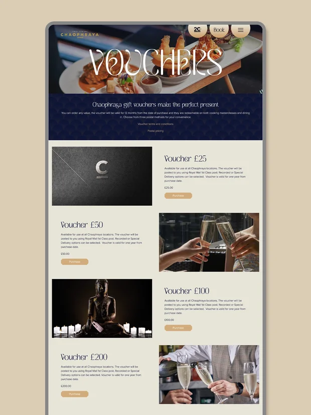 Chaophraya website design