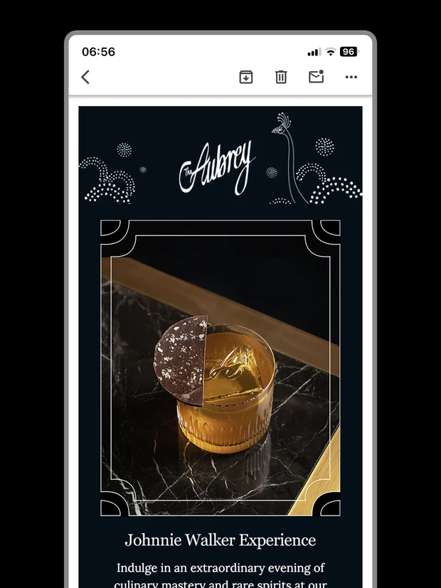 Image of The Aubrey Collection website and digital marketing