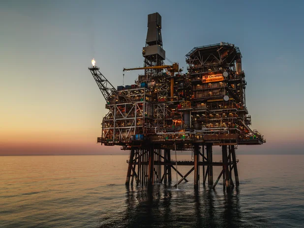 EnQuest oil rig in North Sea