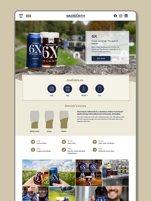 Wadworth website design