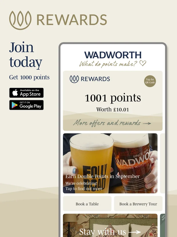 Wadworth pubs app design