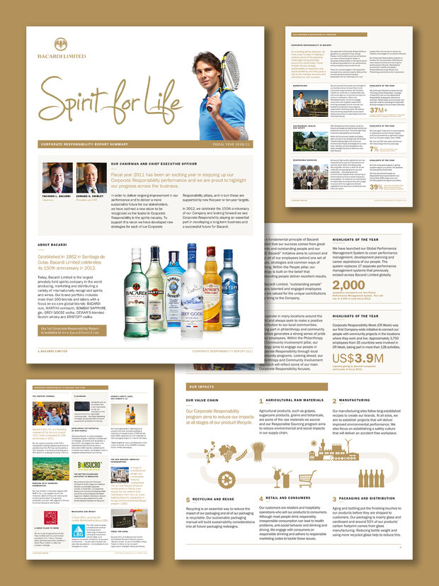 Pages from the Bacardi CSR Report