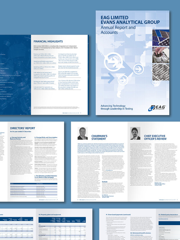 Pages from the EAG Labs annual report