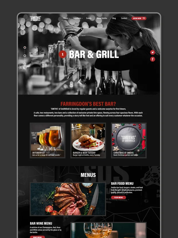 Example of our website and digital marketing work for Smiths 