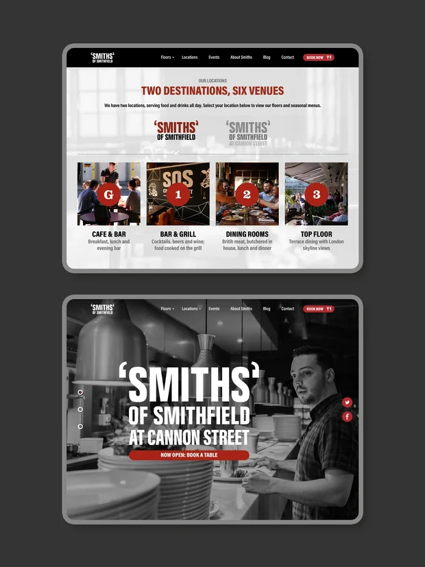 Example of our website and digital marketing work for Smiths 