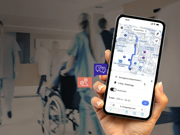 Living Map mapping application on a phone