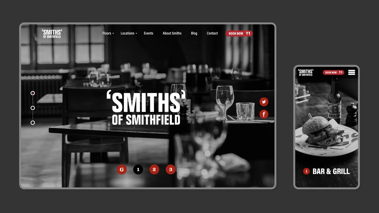 Example of our website and digital marketing work for Smiths 