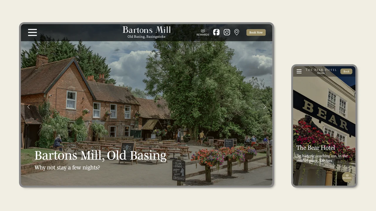 Wadworth pubs website design