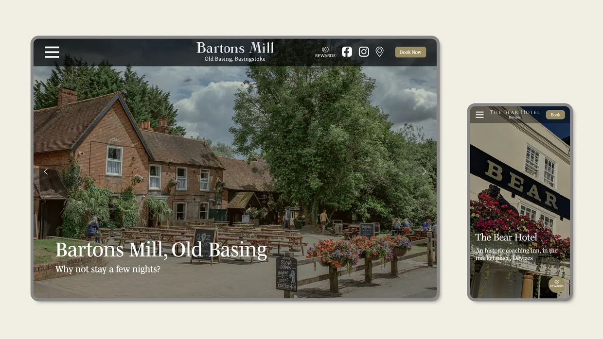Wadworth pubs website design