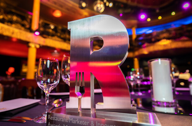 Photo of a Restaurant Marketer and Innovator award trophy