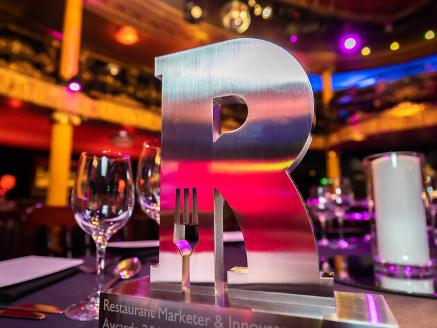 Photo of a Restaurant Marketer and Innovator award trophy